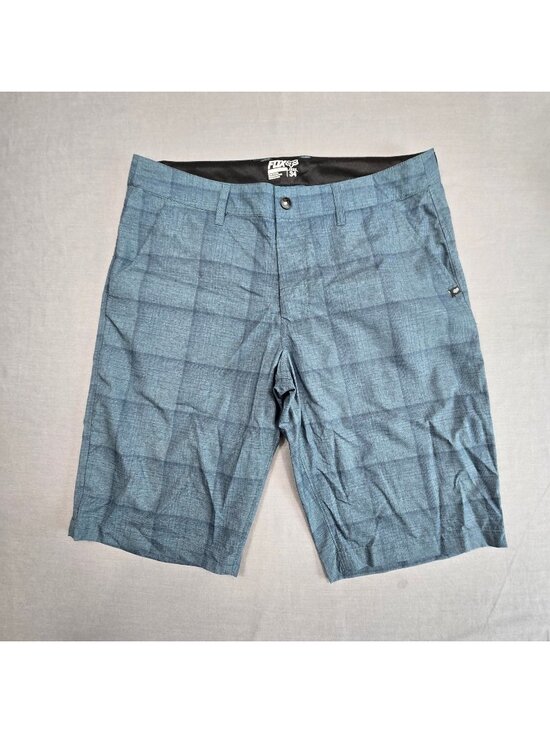 Fox Other - Fox Mens Size 34 Tech Shorts Blue Plaid Lightweight